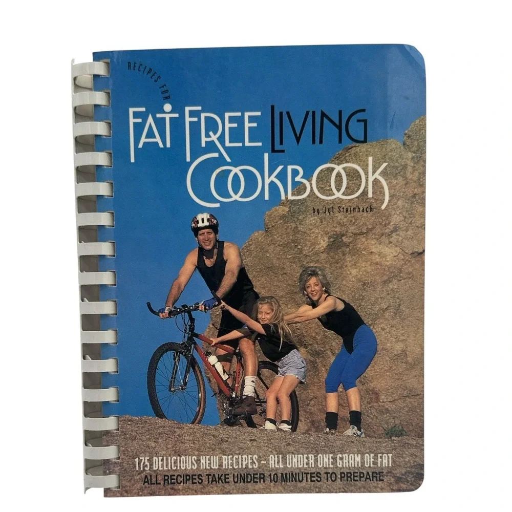 Fat Free Living Cookbook Recipes Jyl Steinback Vintage 1993 1 Gram or Less‎ Fat